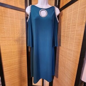 MSK Emerald Green Cold Shoulder Dress